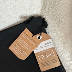 Pixie Mood Elegant Black Vegan and Cork Bag